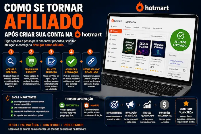 Como se tornar um afiliado Hotmart