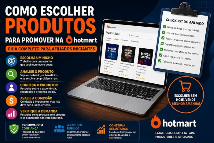 como escolher produtos hotmart